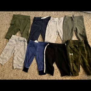 Lot of 8 0-3mo pants